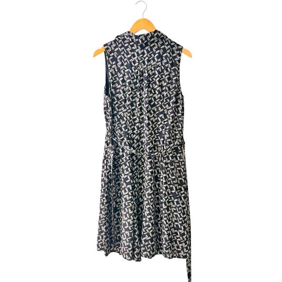 Banana Republic Printed Sleeveless Belted Dress Size 8 - Picture 2 of 7